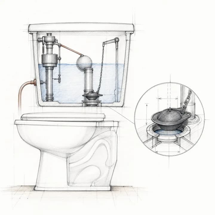 Illustration: toilet flush systems