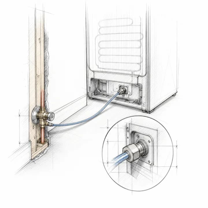 Illustration: refrigerator water line
