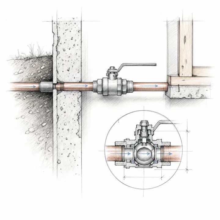 Illustration: shutoff valves